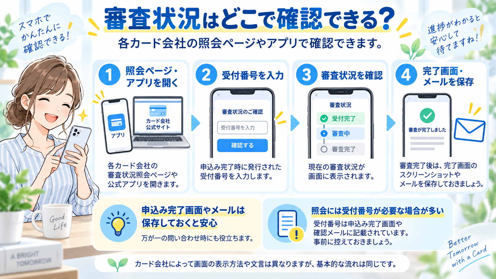 審査状況はどこで確認できる？